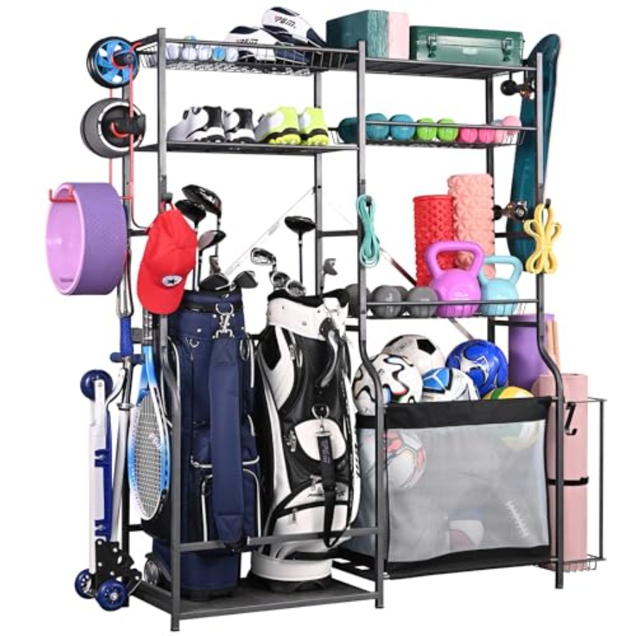 Golf Equipment Garage Storage - Extra Large Golf Storage Ball Rack