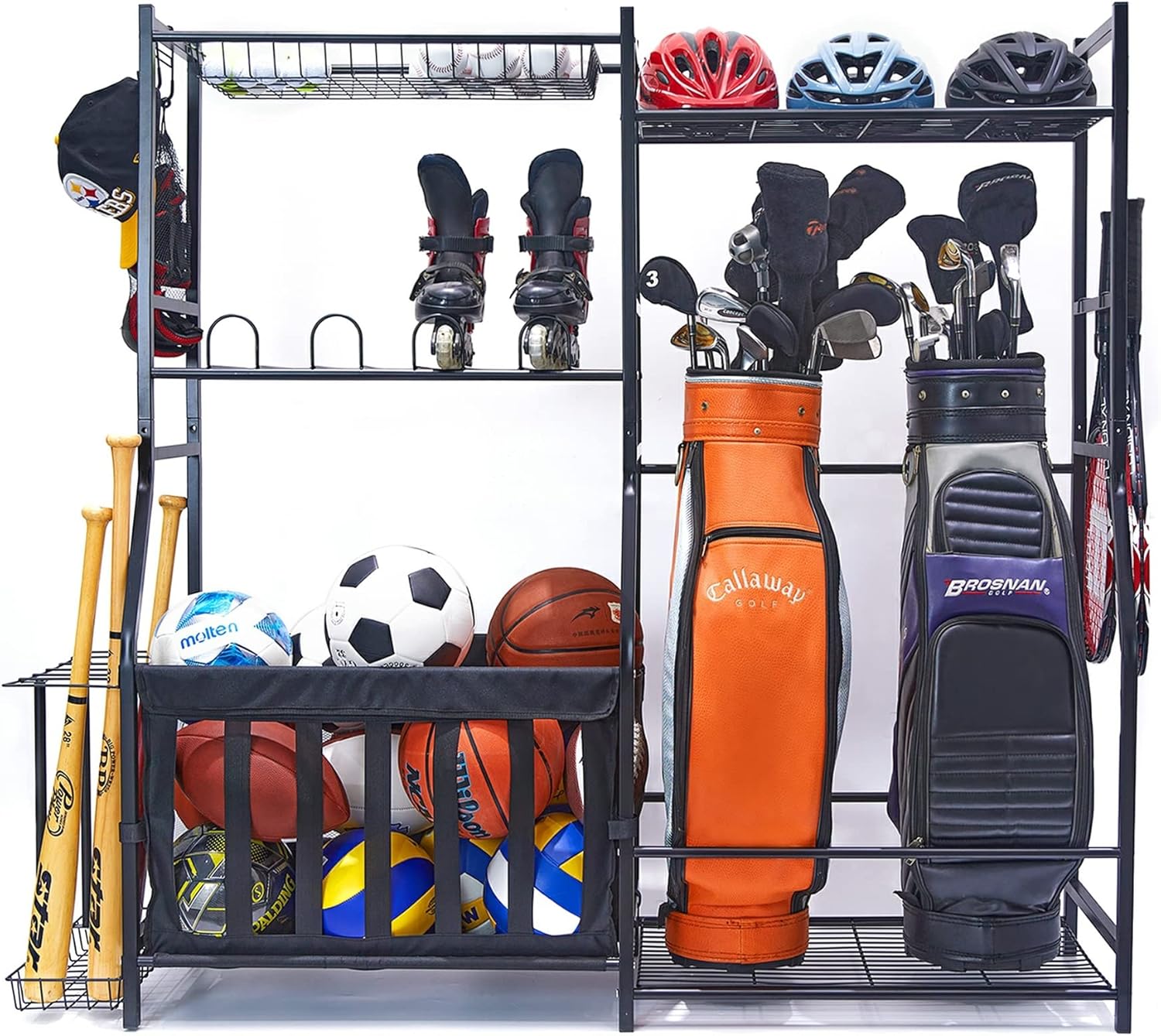 Golf Equipment Garage Storage - Garage Sports Equipment Organizer, Golf Bag