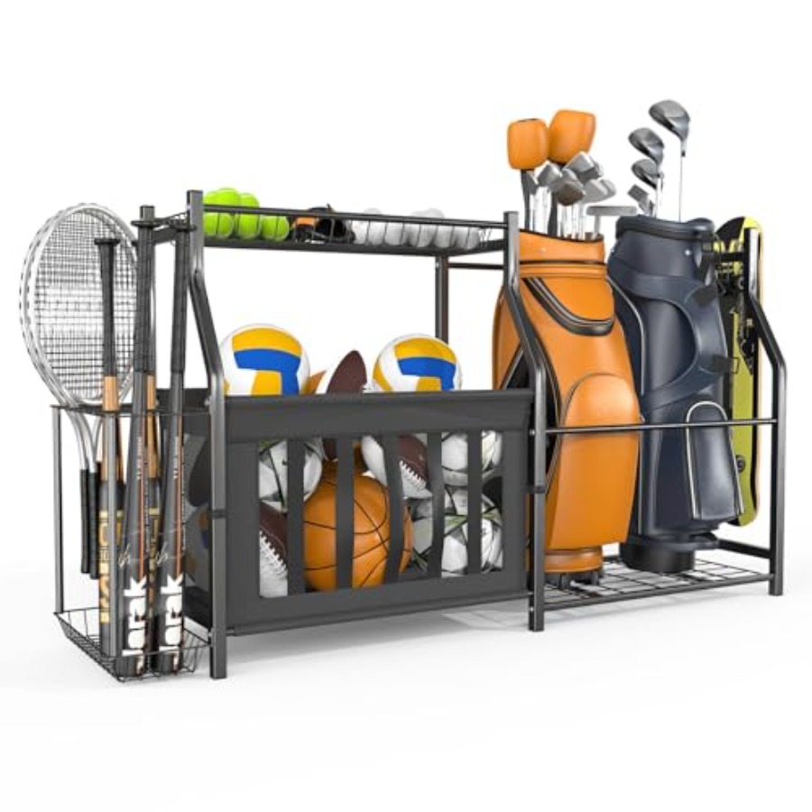 Golf Equipment Garage Storage - Garage Sports Equipment Organizer Ball Storage