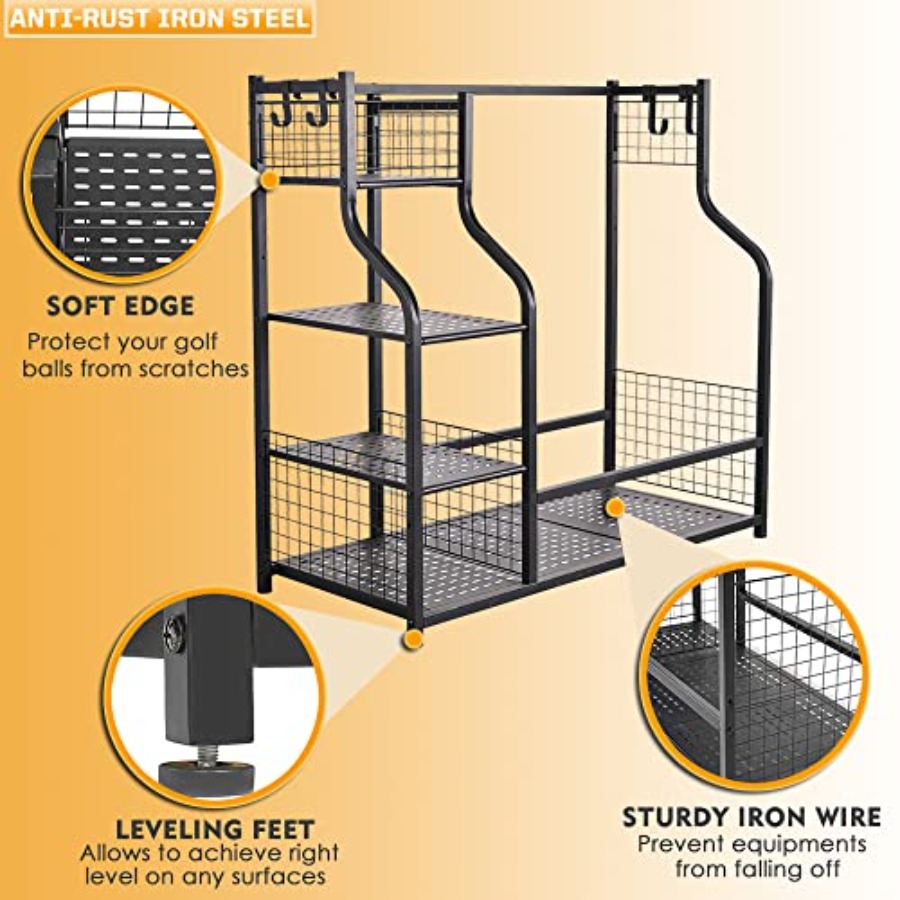 Golf Bag Garage Storage Organi - Golf Equipment Garage Storage บทวิจารณ์และราคา