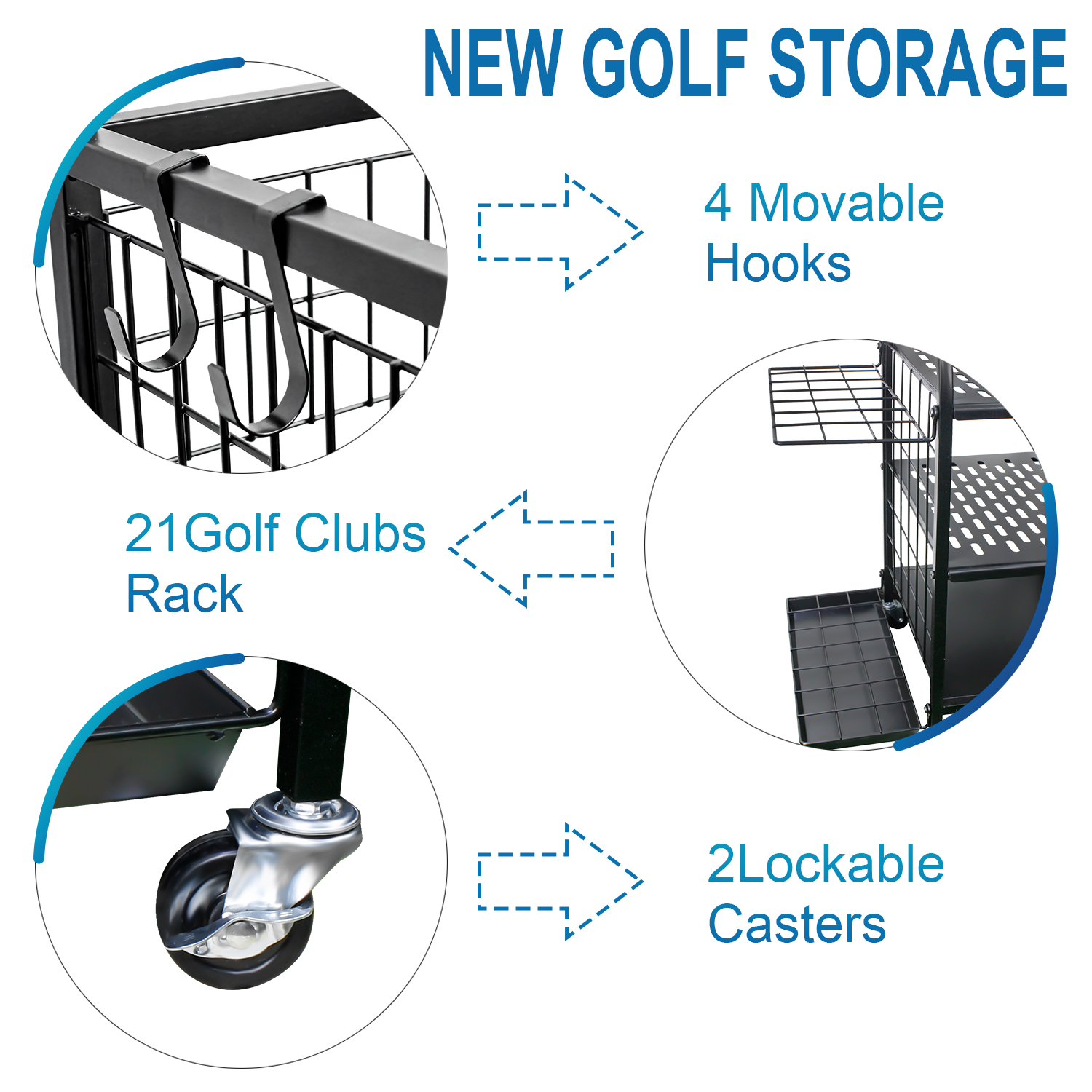 Golf Bag Storage Garage Organi - Golf Equipment Garage Storage บทวิจารณ์และราคา