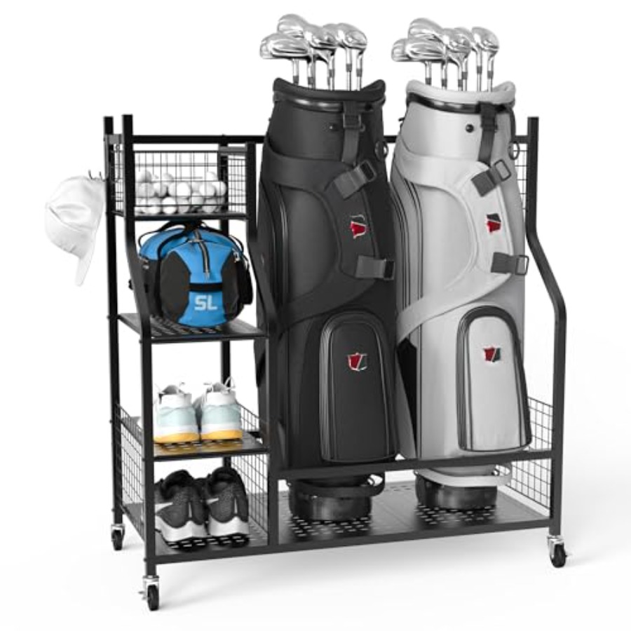 Golf Bag Storage Garage Organi - Golf Equipment Garage Storage บทวิจารณ์และราคา