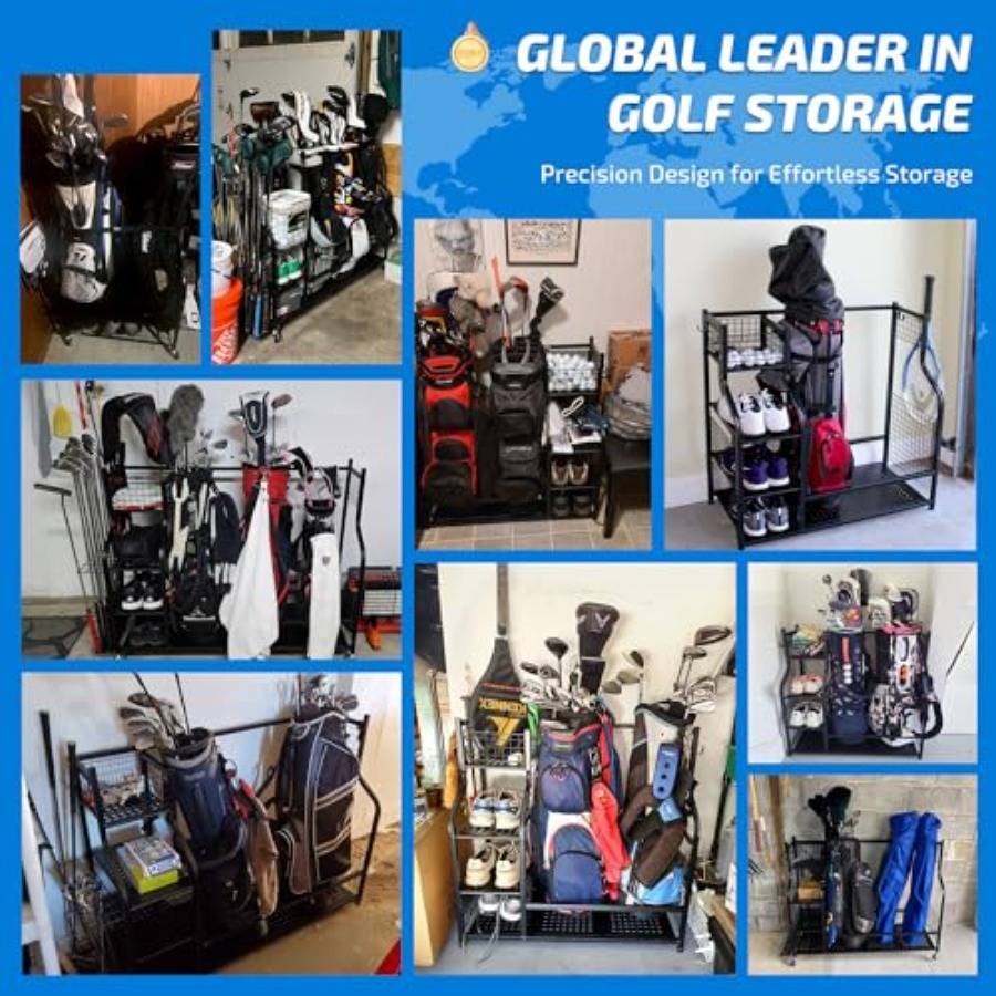 Golf Bag Storage Garage Organi - Golf Equipment Garage Storage บทวิจารณ์และราคา