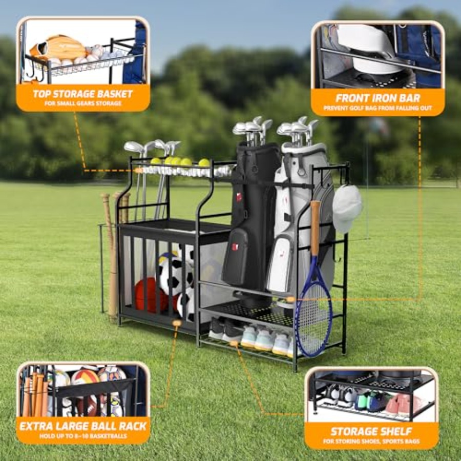 Sports Equipment Organizer Rac - Golf Equipment Garage Storage บทวิจารณ์และราคา