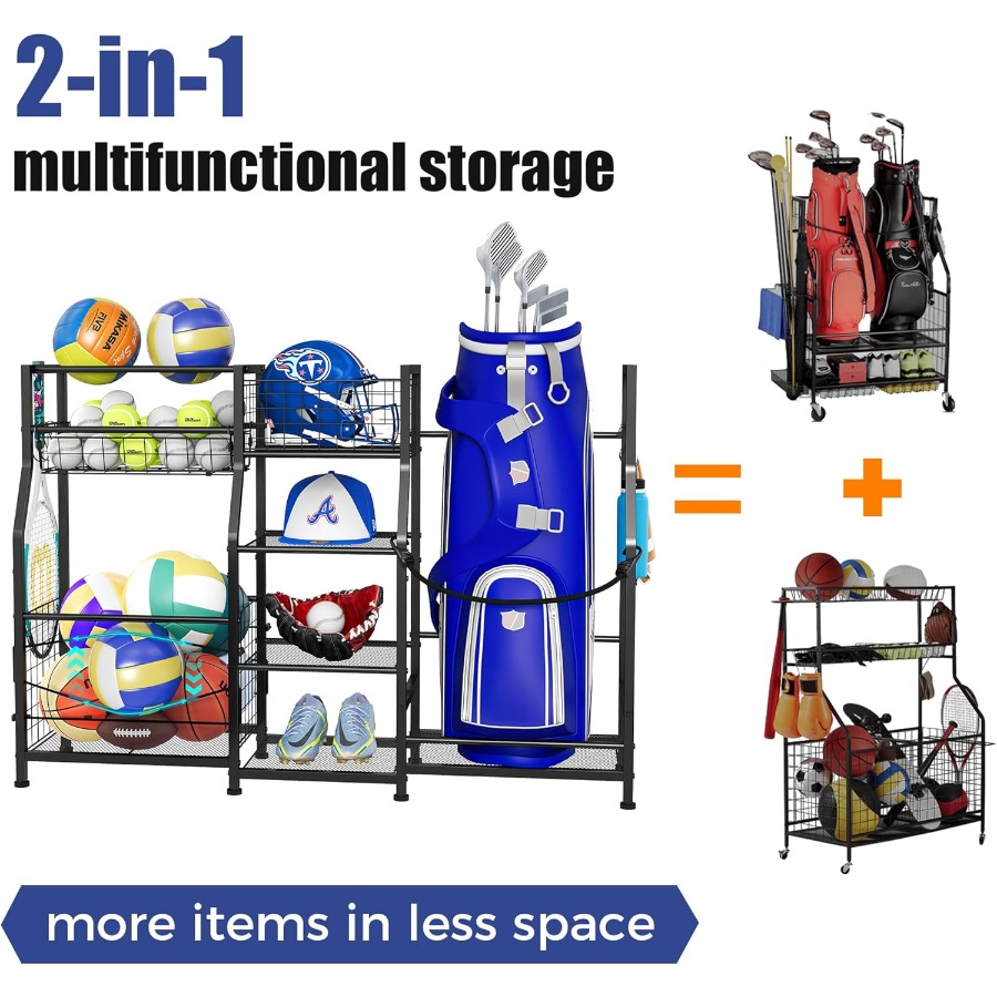 Golf Bag Stand Garage Storage  - Golf Equipment Garage Storage บทวิจารณ์และราคา