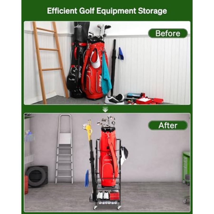Golf Bags Storage Garage Organ - Golf Equipment Garage Storage บทวิจารณ์และราคา