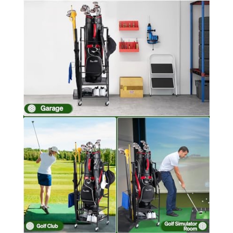 Golf Bags Storage Garage Organ - Golf Equipment Garage Storage บทวิจารณ์และราคา
