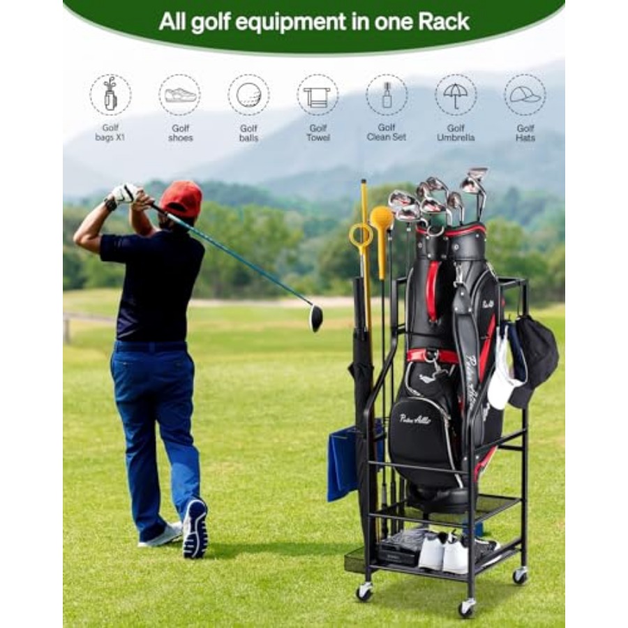 Golf Bags Storage Garage Organ - Golf Equipment Garage Storage บทวิจารณ์และราคา