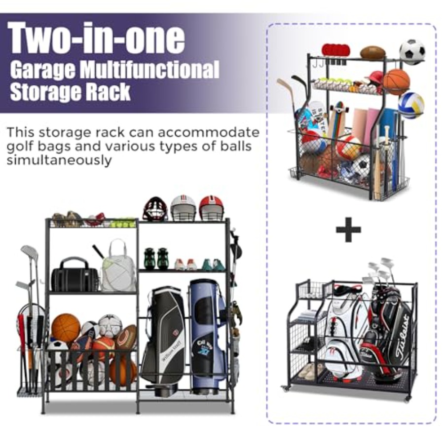 Sports Equipment Organizer Hea - Golf Equipment Garage Storage บทวิจารณ์และราคา