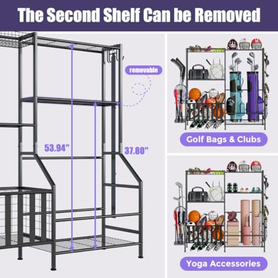 Sports Equipment Organizer Hea - Golf Equipment Garage Storage บทวิจารณ์และราคา