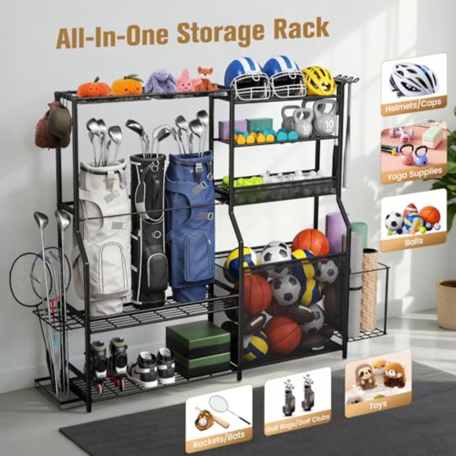Garage Sports Equipment Organi - Golf Equipment Garage Storage บทวิจารณ์และราคา