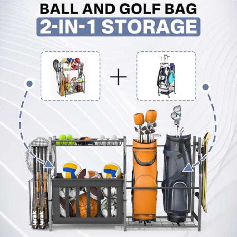 Garage Sports Equipment Organi - Golf Equipment Garage Storage บทวิจารณ์และราคา